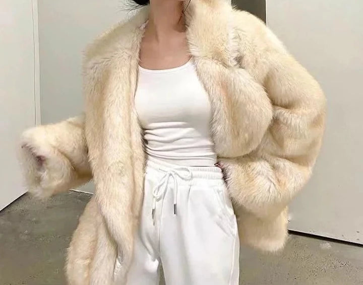 Lana Turner faux fur jacket