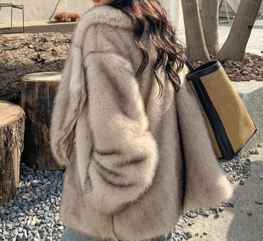 Lana Turner faux fur jacket